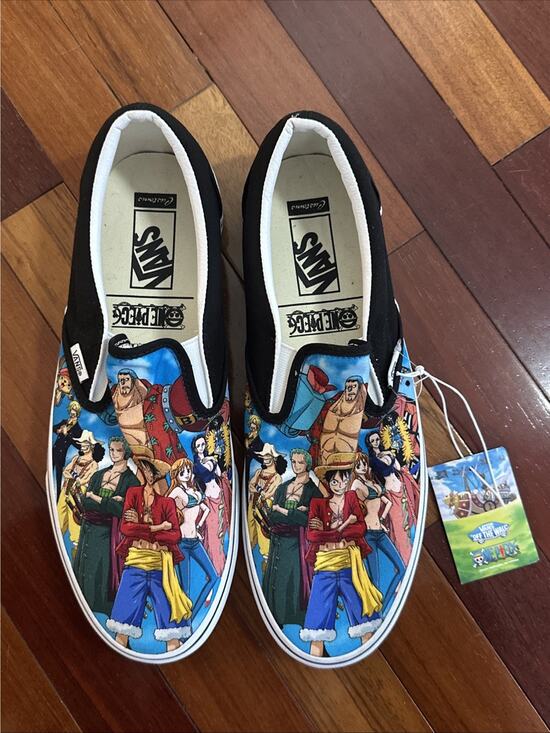 Vans Other - Vans Customs x One Piece Japan Luffy Slip-On Anime Shoes Straw Hat Crew 11.5